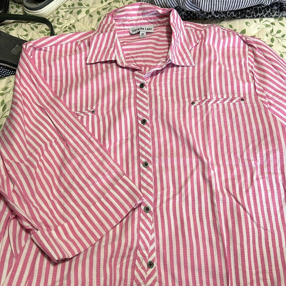 Pink button up